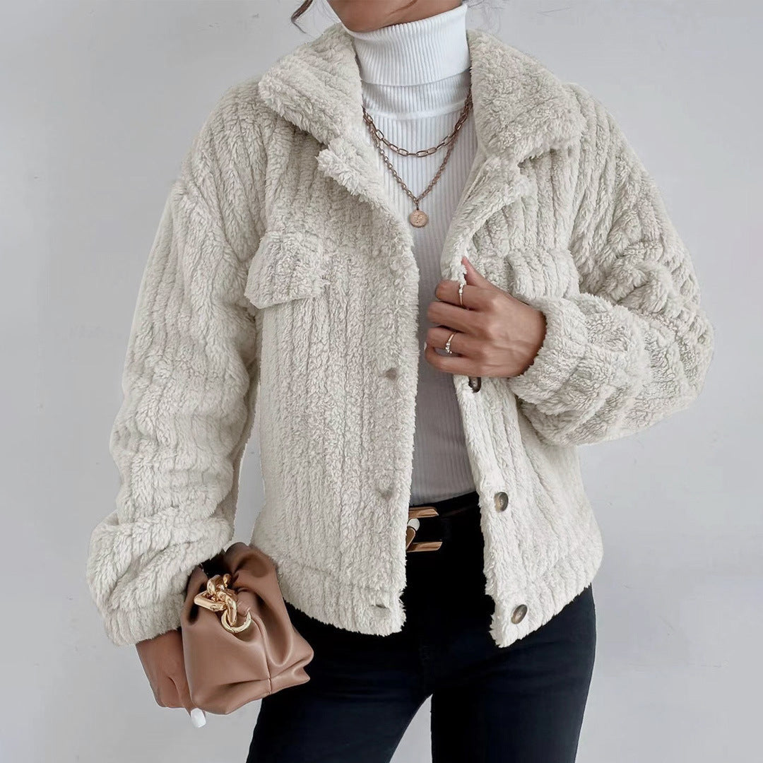 Damen-Winterjacke Lang Isolierend Weiches Material-1