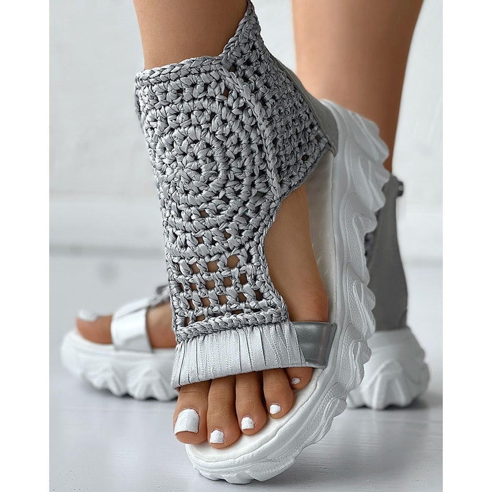 Variant image for Damen-Sandalen, geflochten, mit stoßdämpfender Sohle aus Synthetikmaterial-13