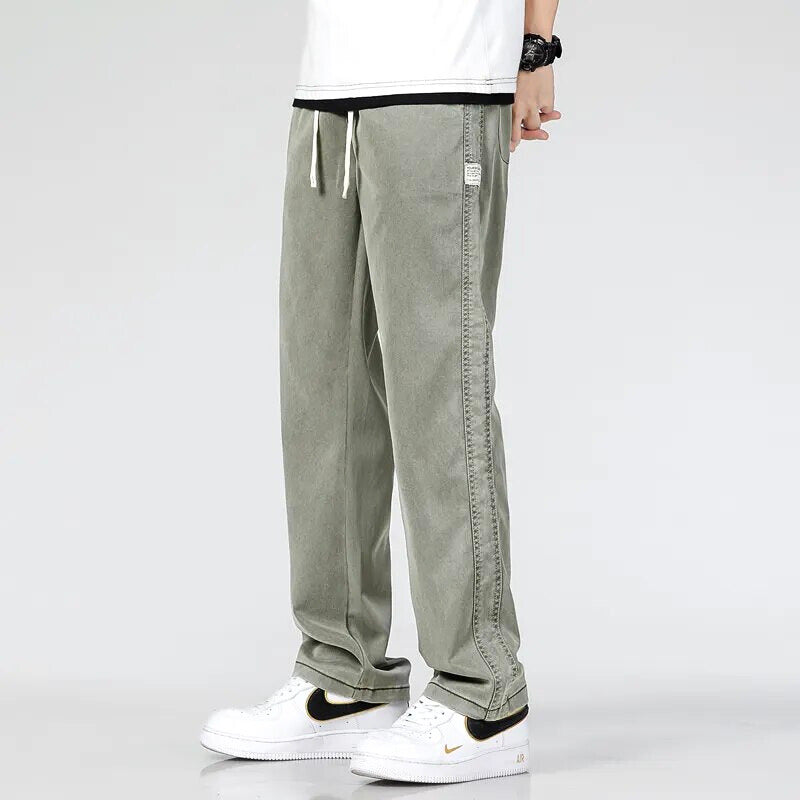 Herren-Trainingshose, lässiger Stil, gebürsteter Denim 10