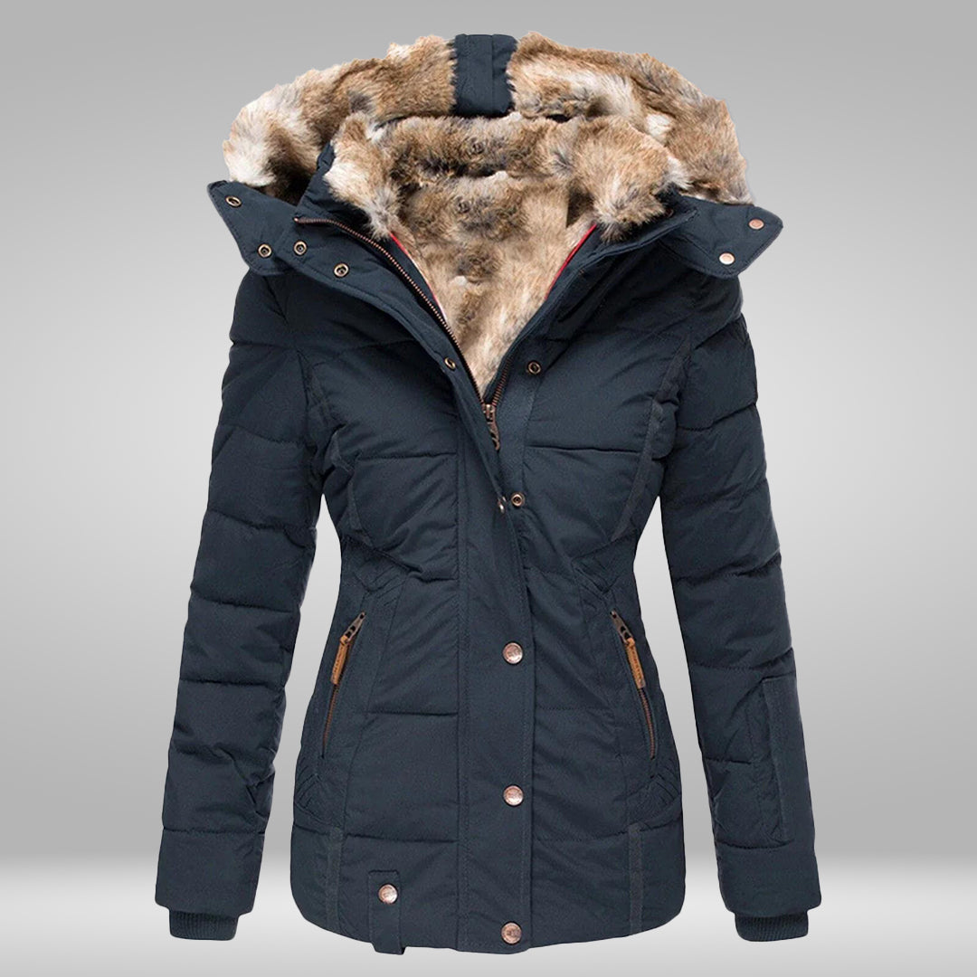 Variant image for Damen-Winterjacke mit Kunstfellkapuze, elegant und wetterfest-6