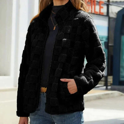Damen-Fleecejacke, kurz, modernes Design, weicher Fleece-6