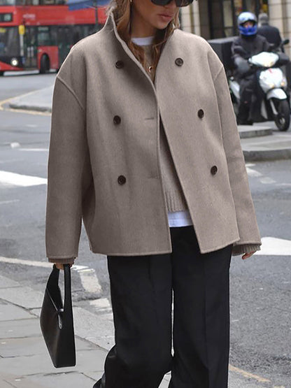 Lange Damen-Winterjacke mit Knöpfen – im Oversize-Schnitt aus hochwertigem Polyester für Stil und Komfort 2