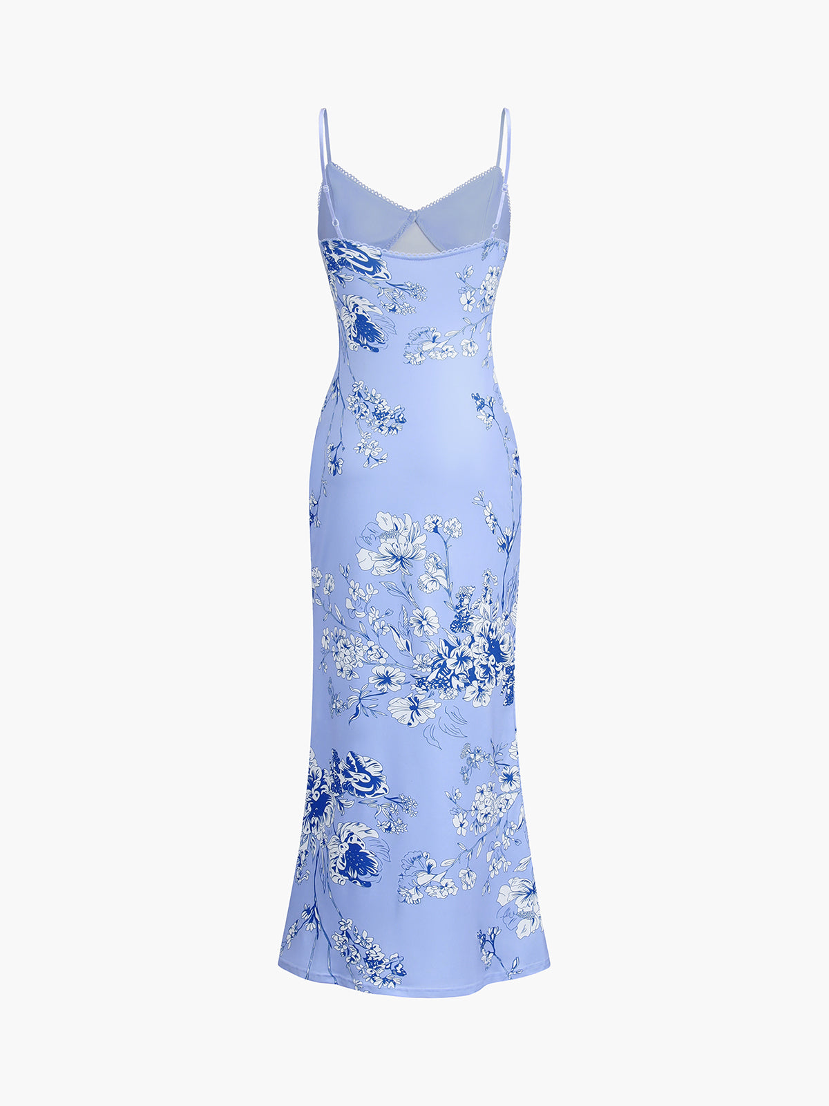 Damen-langes Kleid, Blumenmuster, Polyester 2