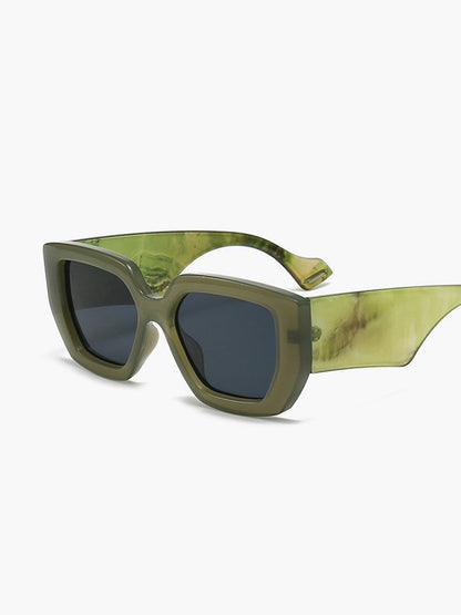 Damen-Sonnenbrille, eckig, mit Marmordruck, Kunststoff, Glas-4