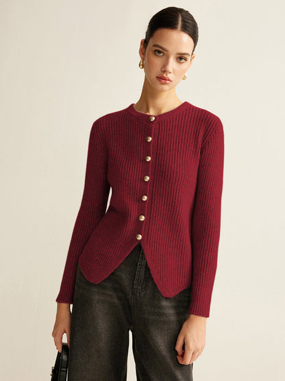 Variant image for Damen-Pullover mit Knopfdetails, Polyester und Baumwolle-6