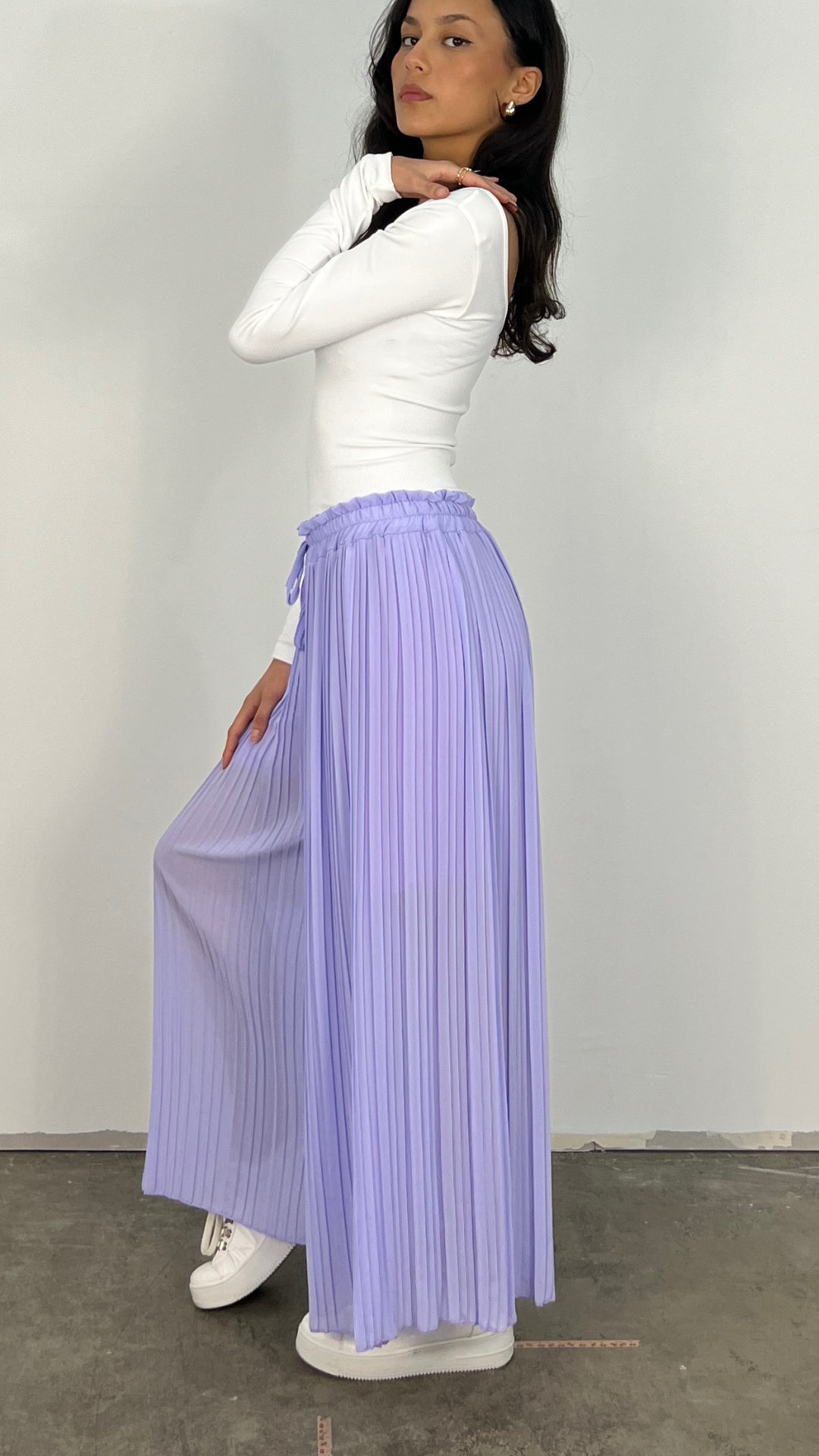 Hose mit Gummizug in Taille Damen Schick Elastische Hose für Alltag 3