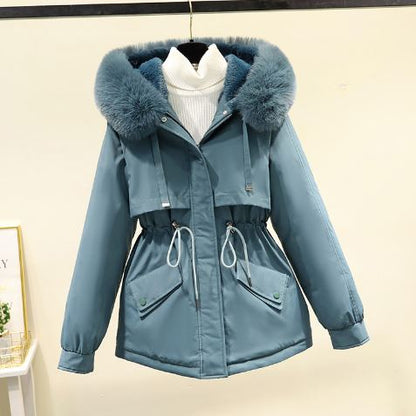 Damenjacke Samtfutter Elegantes Design für Kalte Tage-5