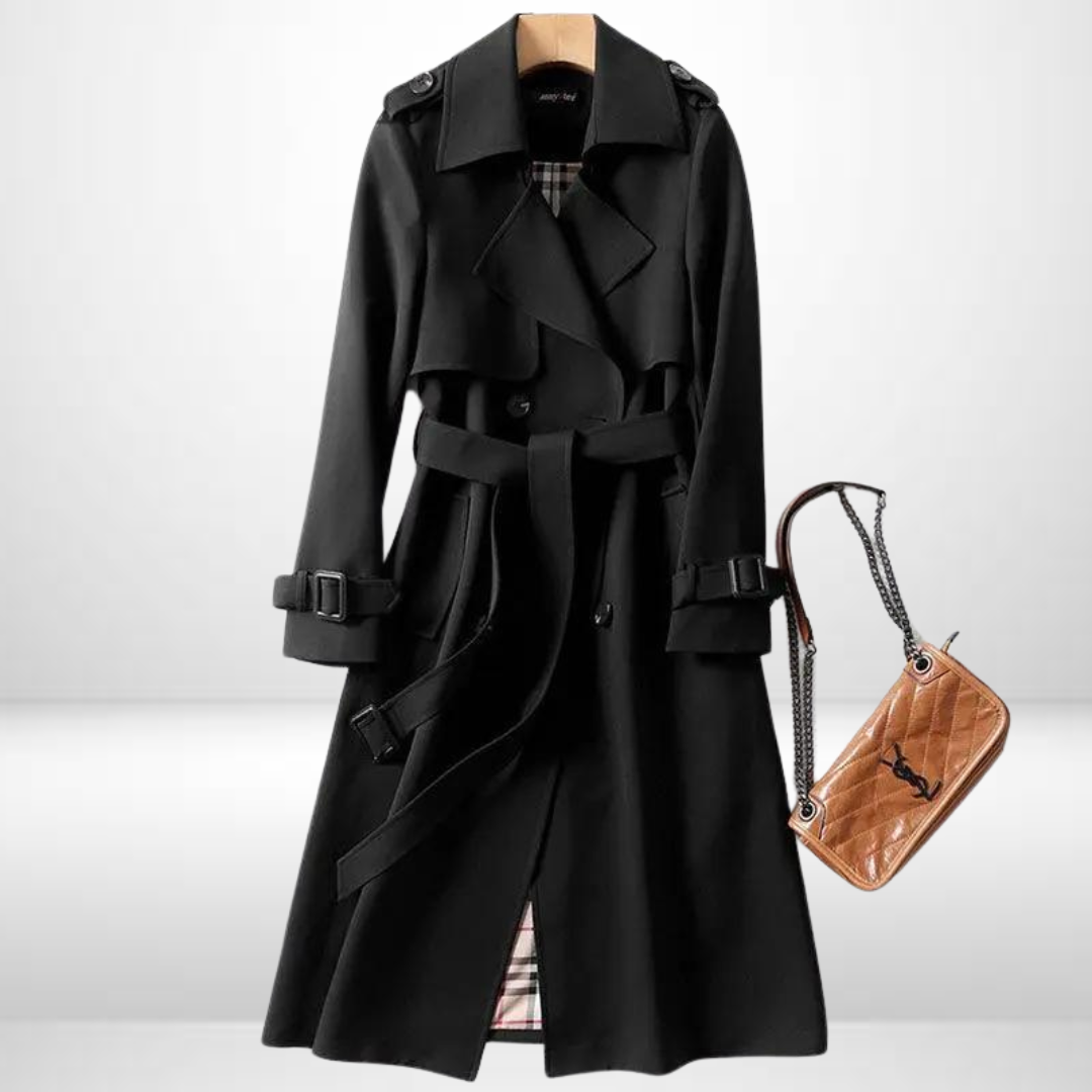 Damen-Lange Winterjacke, Moderne Wolle, Polyester-4