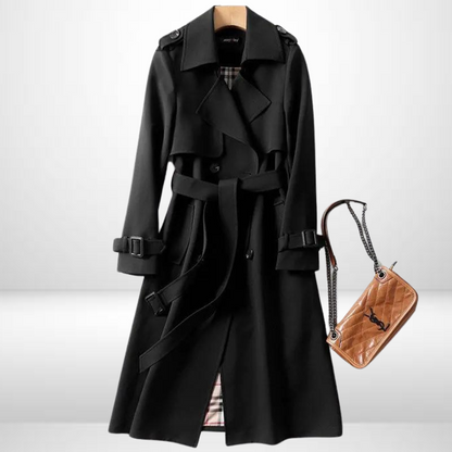 Damen-Lange Winterjacke, Moderne Wolle, Polyester-4