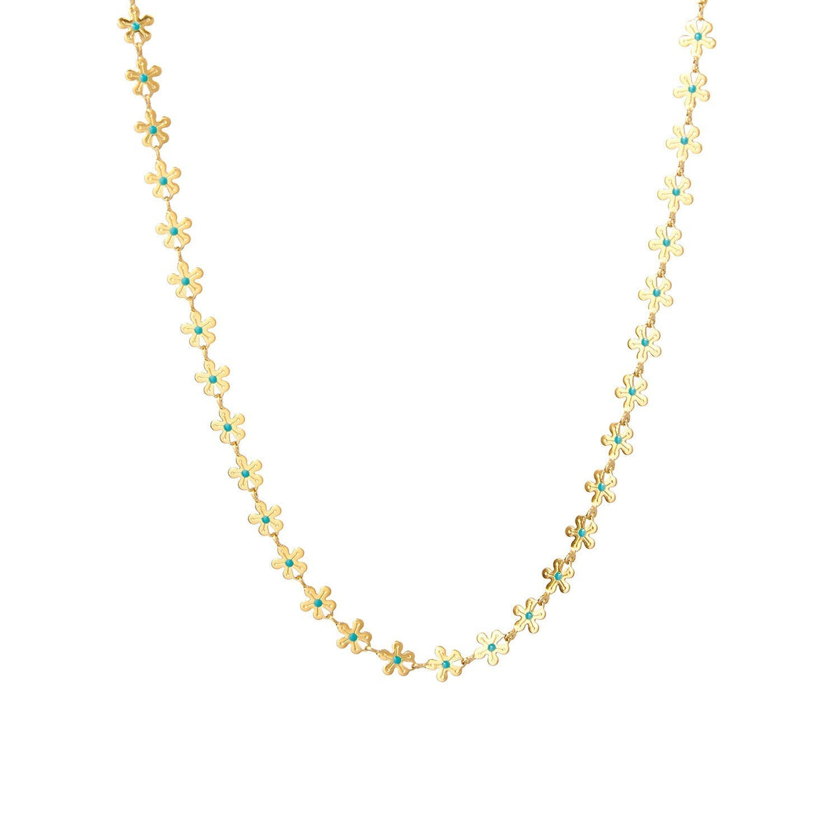 Damen-Silberhalskette, Blumen-Design, echtes Silber, verstellbare Länge-1