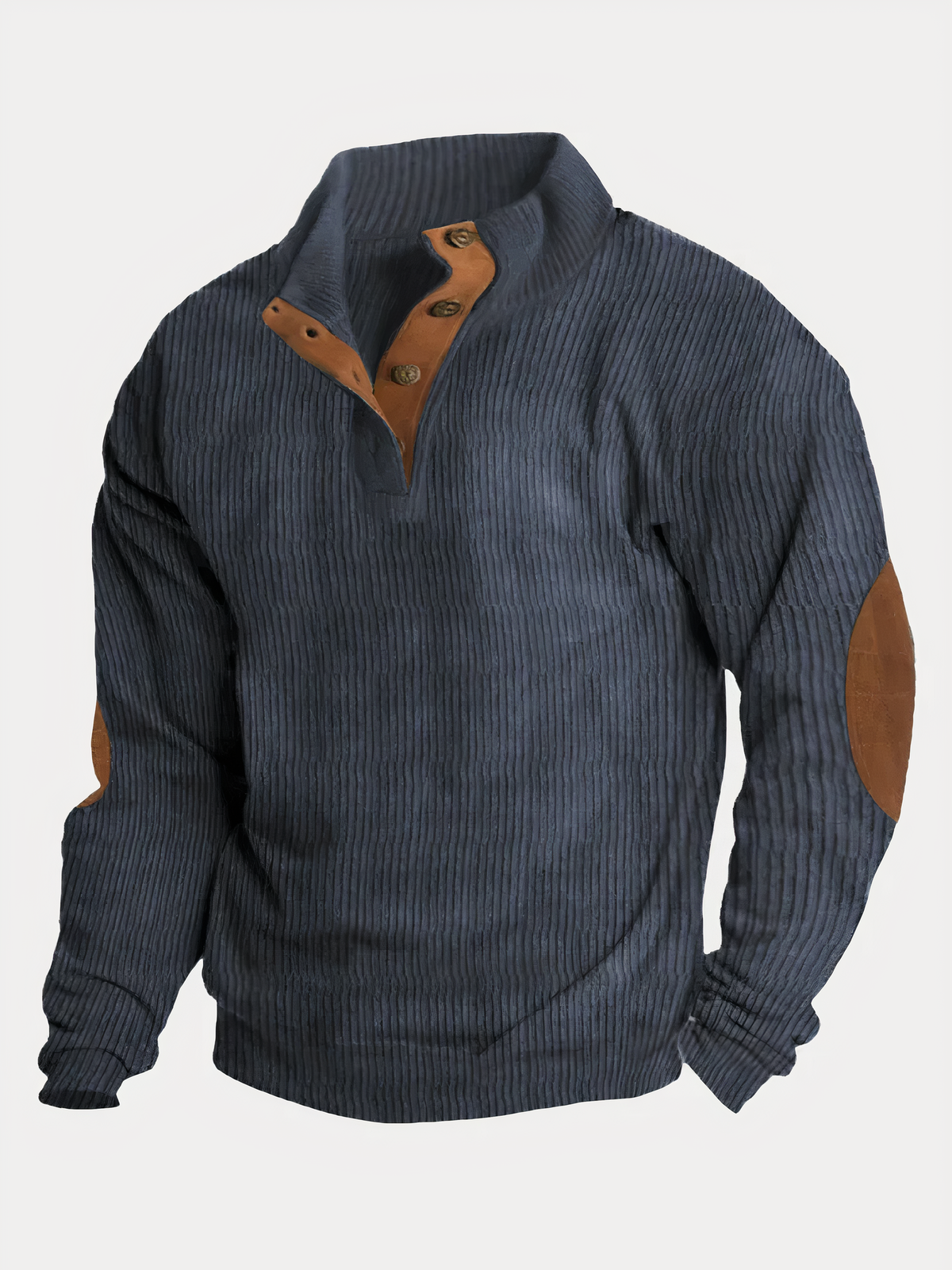 Herrenpullover, Farbblock, Stehkragen, weiche Faser-3