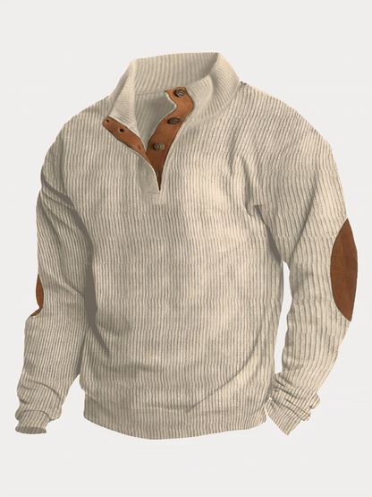 Herrenpullover, Farbblock, Stehkragen, weiche Faser-5