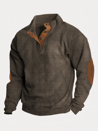 Herrenpullover, Farbblock, Stehkragen, weiche Faser-4