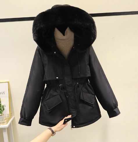 Damenjacke Samtfutter Elegantes Design für Kalte Tage-1