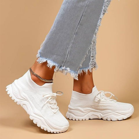 Damen-Sneaker, atmungsaktives Material, Fußstütze, bequemes Design 2