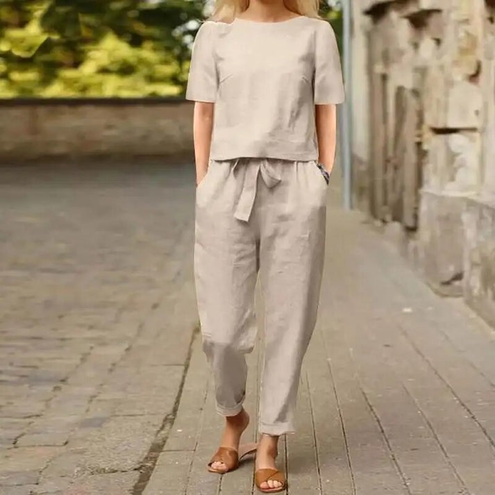 Variantenbild für Damen-Sommer-Set in luftigem Design aus 100 % Baumwolle-9
