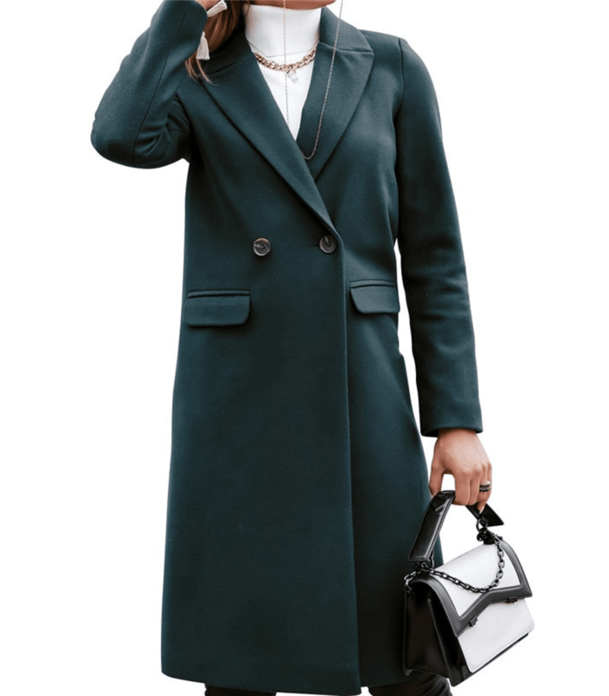 Variant image for Damenjacke Lässig Weicher Stoff mit Taschen-5