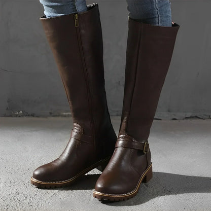 Variant image for Damen-Stiefel, hoch, elegantes Synthetikleder, mit Metallschließe-19