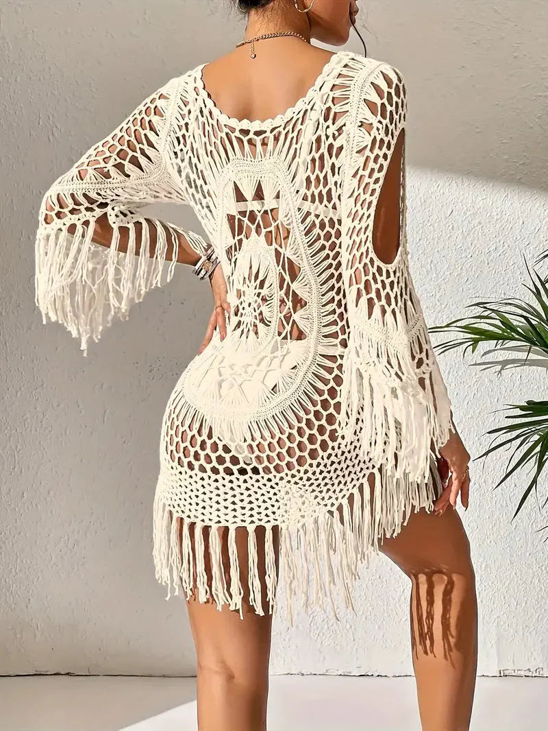 Langarm-Boho-Überwurf für Damen aus Polyester – leicht und atmungsaktiv, Einheitsgröße, in mehreren Farben erhältlich 6