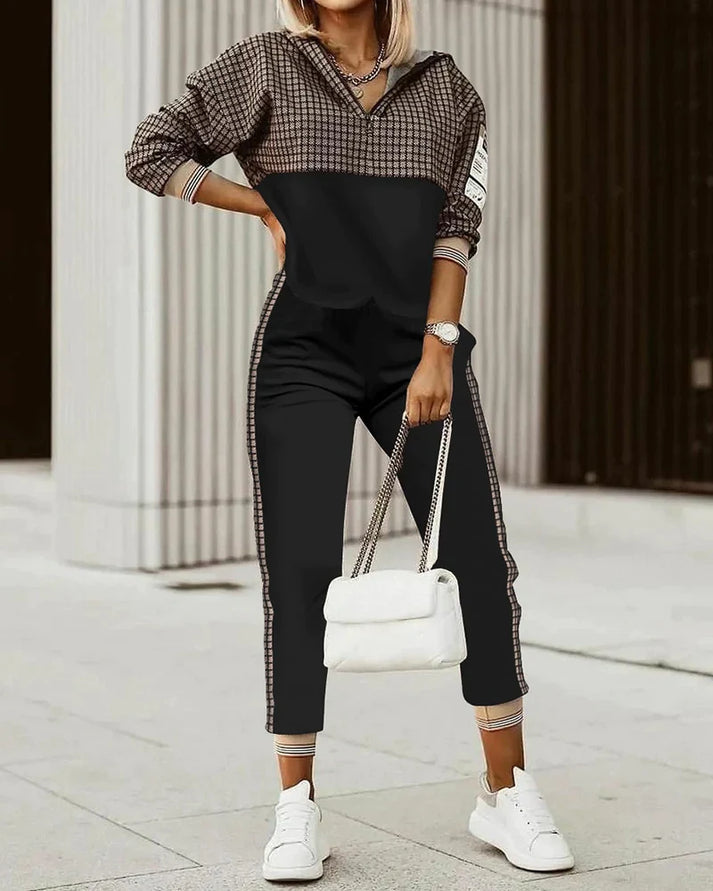 Damen-Trainingsanzug, modern, atmungsaktives Stretchmaterial-2
