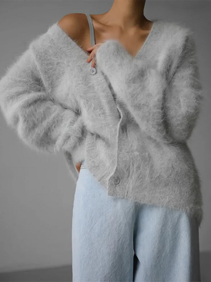 Damen-Cardigan, klassischer Kaschmir-4