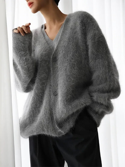 Variant image for Damen-Cardigan, klassischer Kaschmir-7