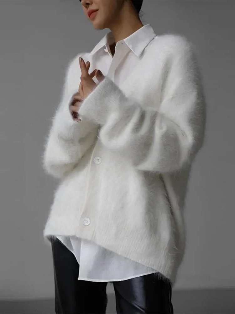Variant image for Damen-Cardigan, klassischer Kaschmir-10