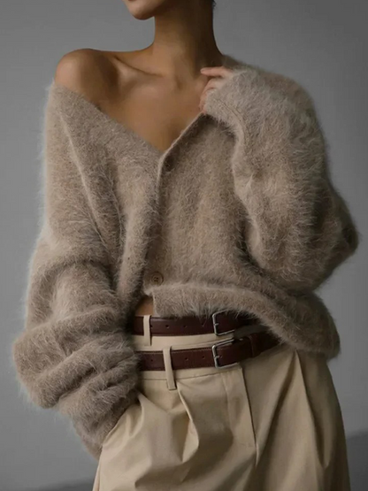 Damen-Cardigan, klassischer Kaschmir-2