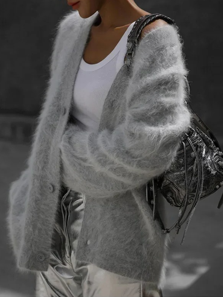 Damen-Cardigan, klassischer Kaschmir-6