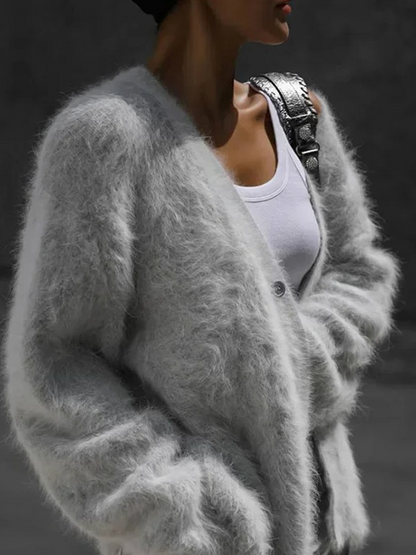 Damen-Cardigan, klassischer Kaschmir-3