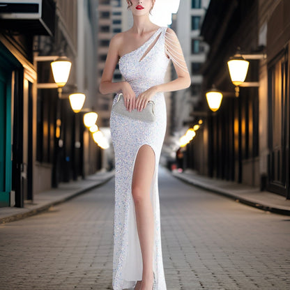Damen Abendkleid Fließendes Polyester Elegantes Design-2