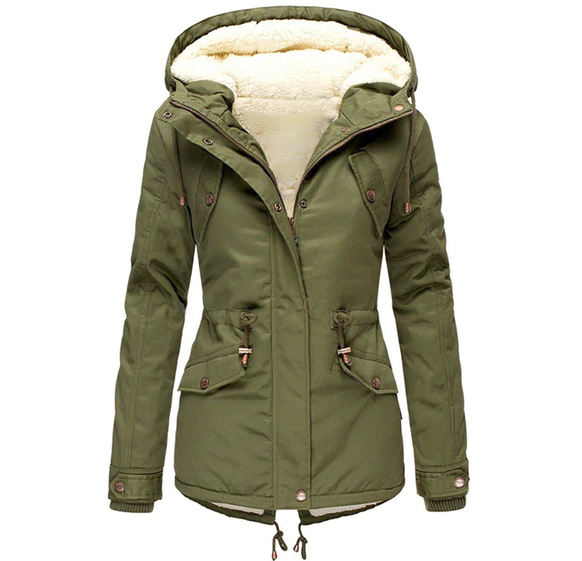 Damen Winterjacke Klassisches Design Hochwertiges Polyester-2