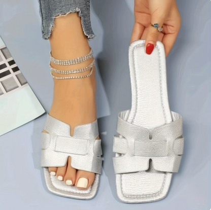 Damen-Sandalen, Flip-Flops, komfortables Synthetikmaterial-2