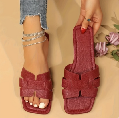 Damen-Sandalen, Flip-Flops, komfortables Synthetikmaterial-4