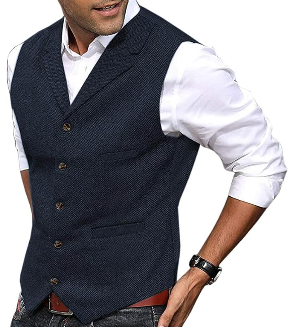 Herren-Weste, Vintage, Stil, hohe Qualität, elegantes Material-1