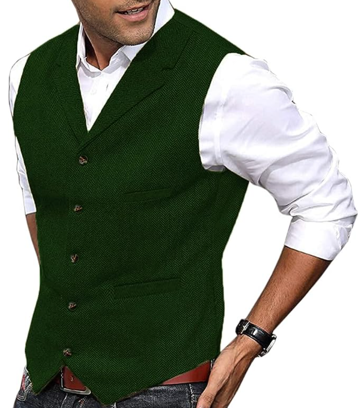 Herren-Weste, Vintage, Stil, hohe Qualität, elegantes Material-5