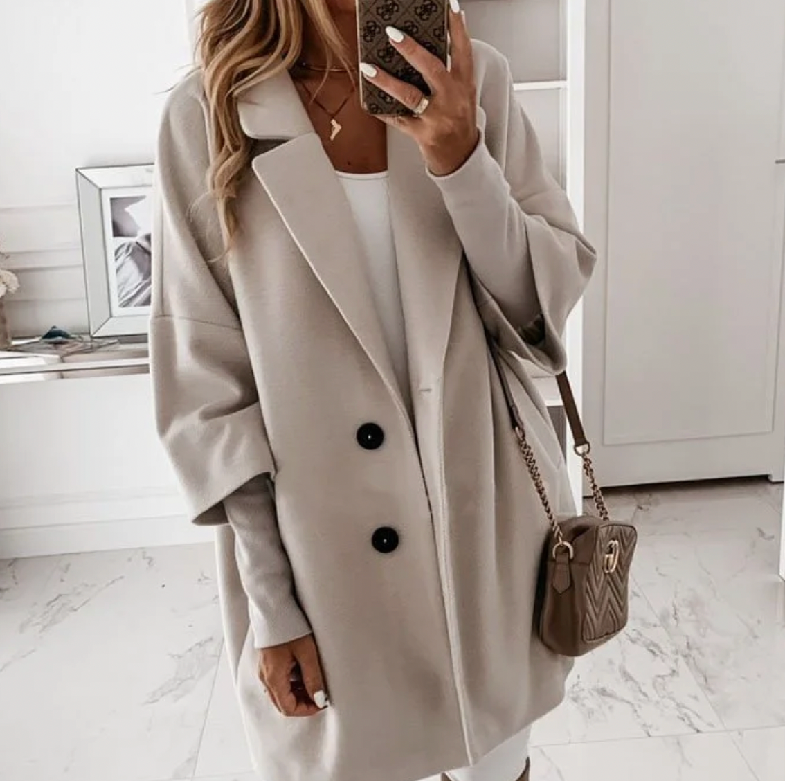 Damenjacke Modern Polyester für den Herbst - Jacken Damen Klare Linien und Bequem-1
