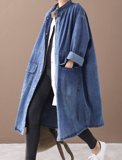 Langer Wintermantel Damen Tailliert Reine Wolle Elegantes Design 3