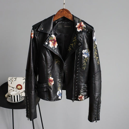 Damen-Jacke, Veganes Leder, elegantes Design 1