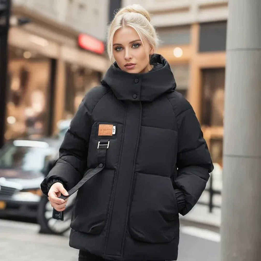 Wintermantel Damen zeitloses Design 100% Polyester mit praktischen Taschen-3