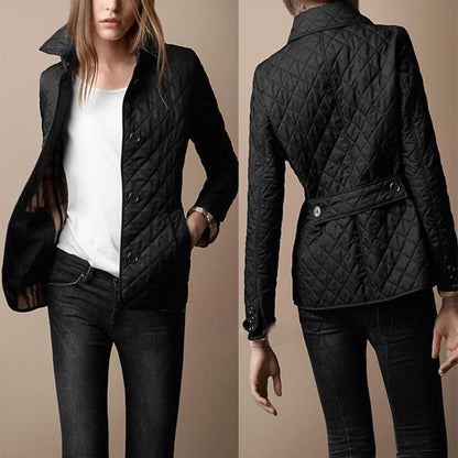 Damenjacke Modern Seiden-Baumwollmix Schmale Passform Polyester-1