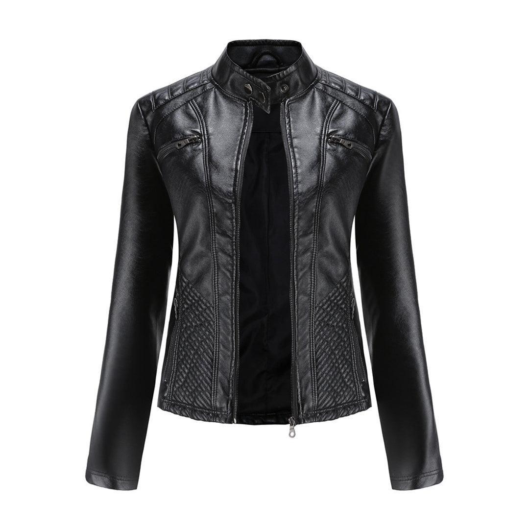 Damen-Lederjacke, elegantes Design, hochwertiges Leder 1
