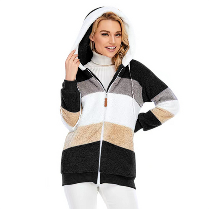 Damen Winterjacke Gefütterte Kapuze Isolierendes Material-1