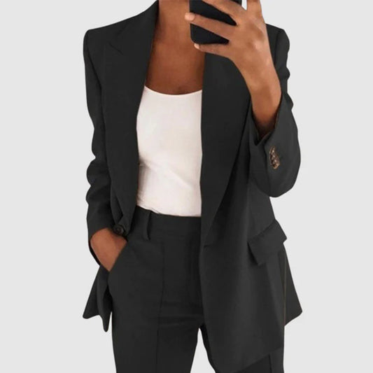 Damen Blazer-Set Elegant Hochwertiger Stoff-1