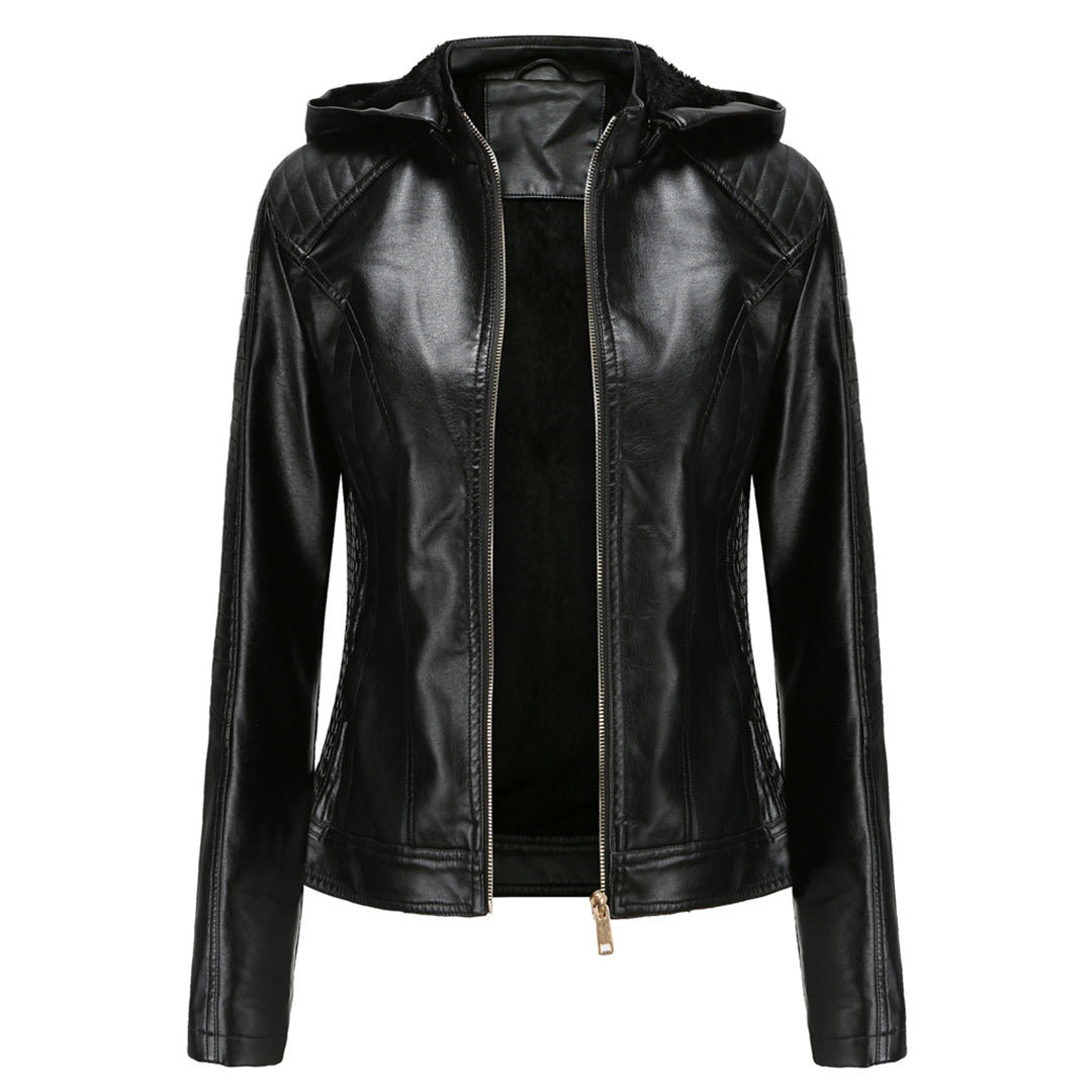 Damen-Lederjacke, vielseitiger Stil, hochwertig-1