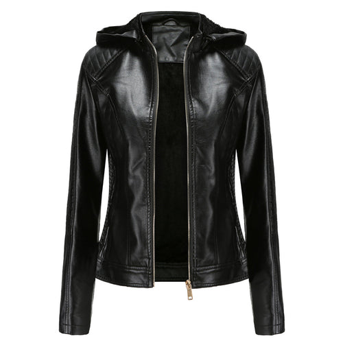 Damen-Lederjacke, vielseitiger Stil, hochwertig-1