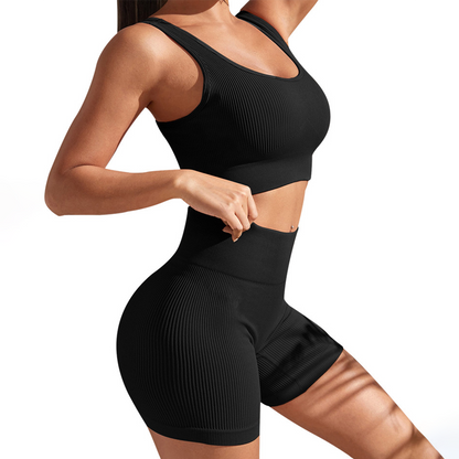 Variant image for Damen-Fitness-Set, moderner Stil, elastisches Material-4