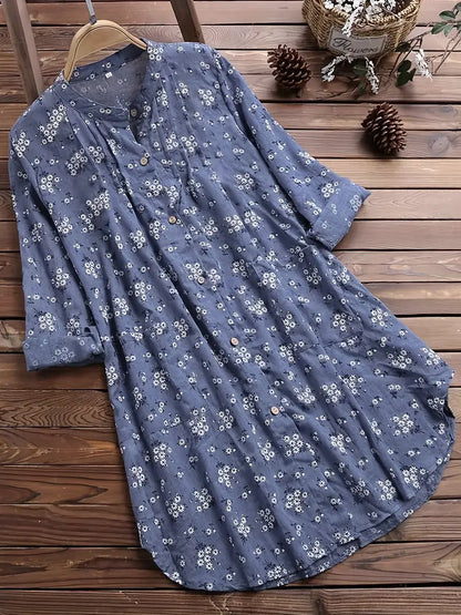 Damen Bluse Geblümt Romantische Rüschen Polyester 3