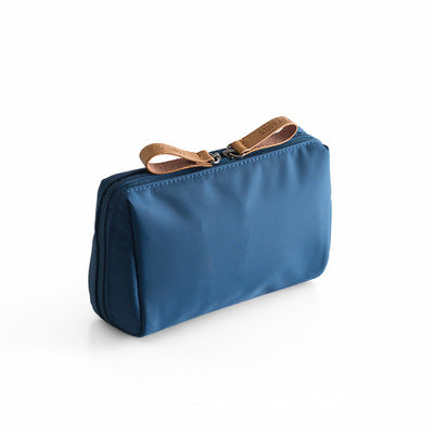 Multifunktionale Nylontasche für Damen mit Doppelreißverschluss – leicht und geräumig – grün, blau, schwarz, rosa 4