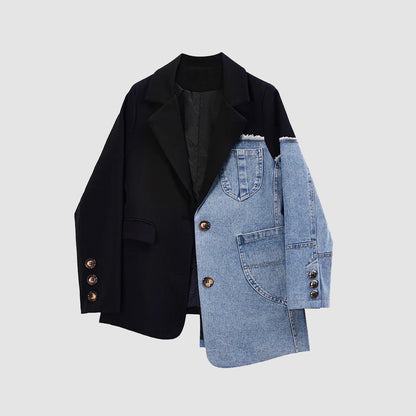 Damen-Ensemble, Denim, Blazer, Polyester-2